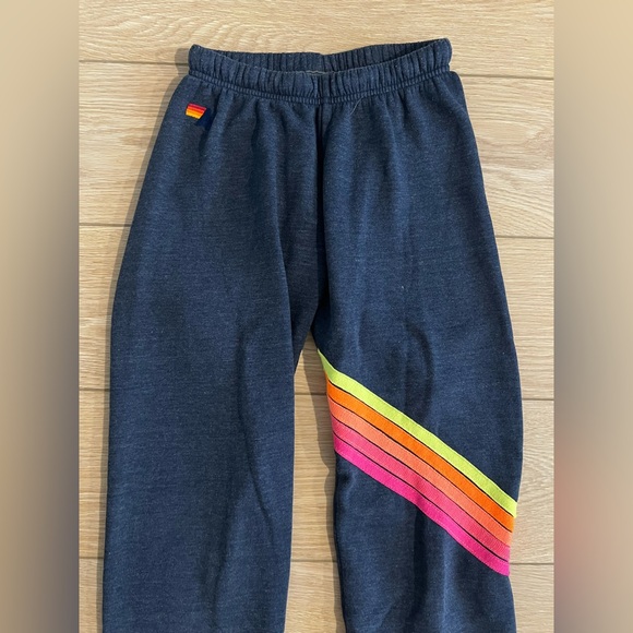 Aviator nation navy blue chevron striped sweatpants size xs - Picture 2 of 11